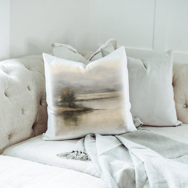 Lake Landscape Pillow Cover