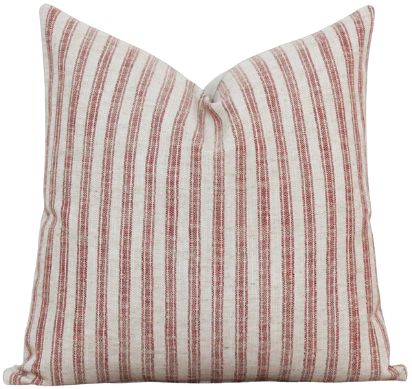 Red Stripe Pillow Cover | Meghan
