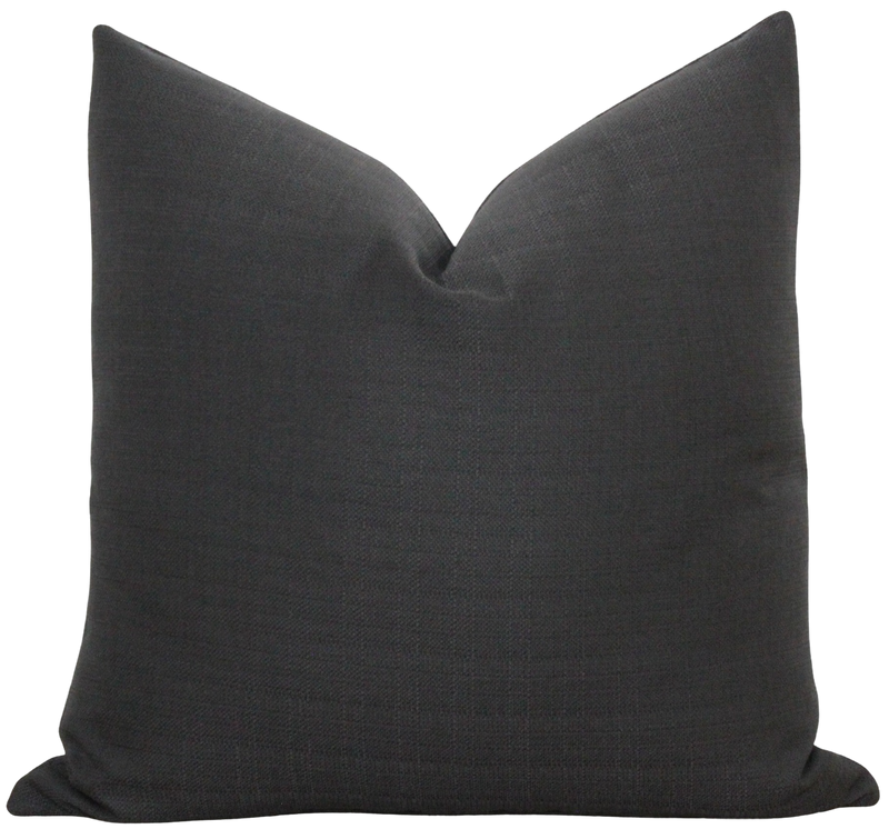 Black Outdoor Pillow Cover | Thomas