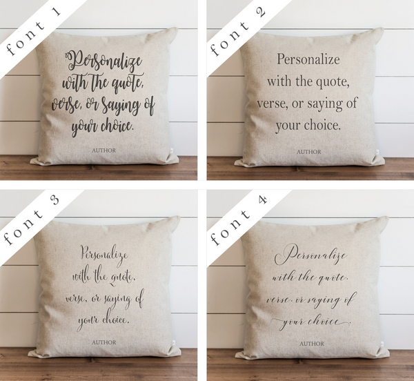 Personalized Quote Pillow Cover. Porter Lane Home