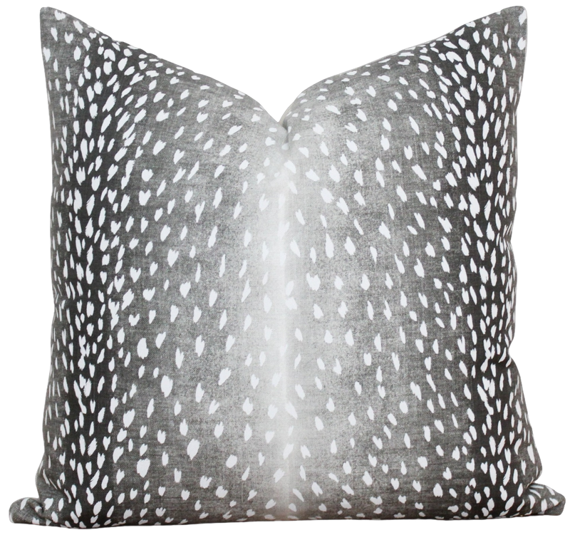 Antelope Pillow Cover Charcoal