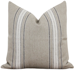 Beige Stripe Outdoor Pillow Cover | Matthew