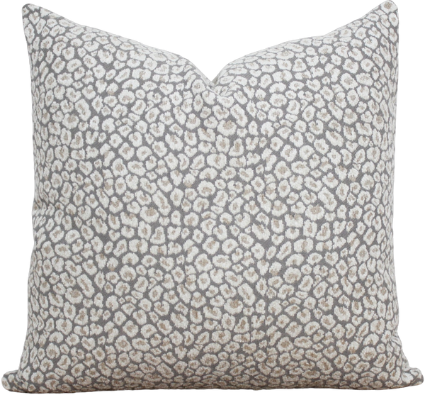 Grey leopard pillow best sale