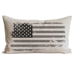 Distressed US Flag Pillow Cover.