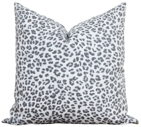 Gray top leopard pillow