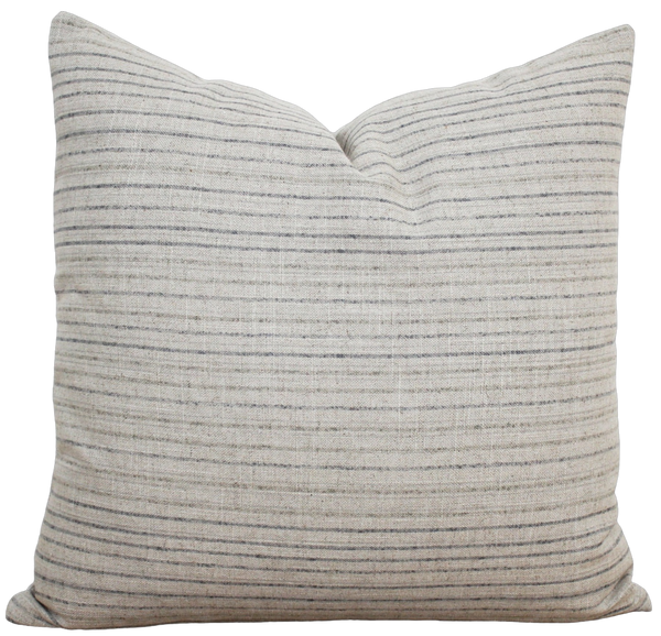 Tan and Gray Stripe Pillow Cover | Kade