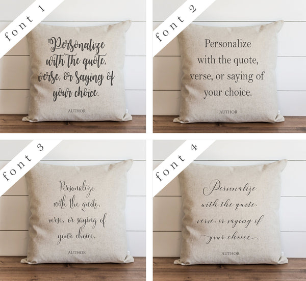 Pillow Covers Decorative Pillows With Sayings Custom Quote Pillow