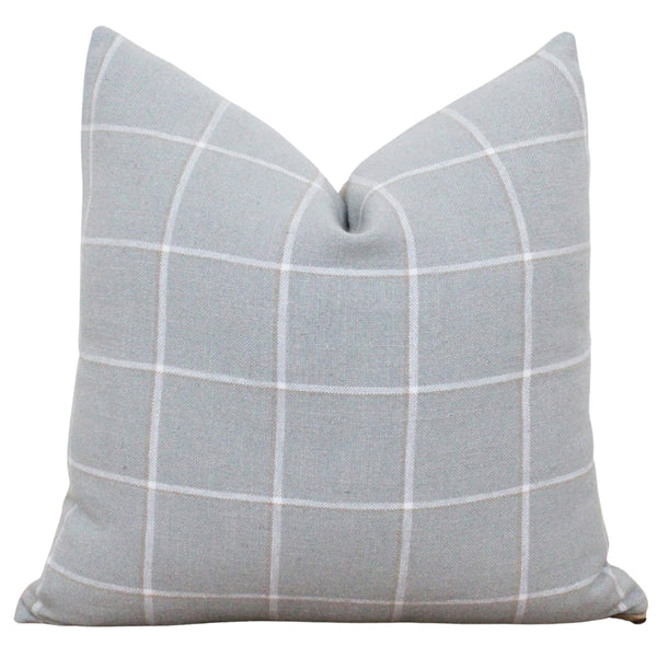 Light Blue Plaid Pillow Cover Weston Porter Lane Home