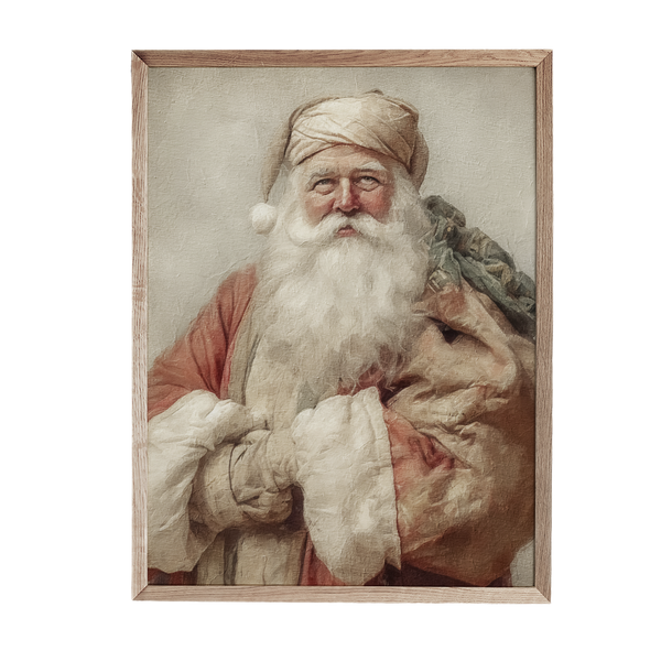a painting of a man with a long white beard
