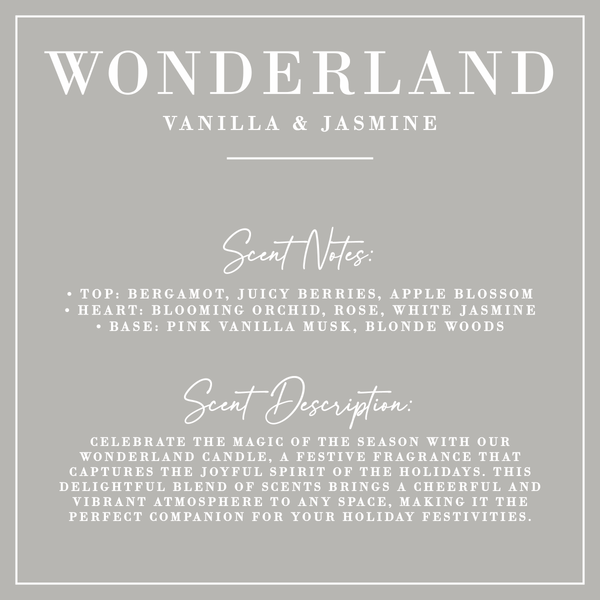 WONDERLAND | Vanilla + Jasmine Candle