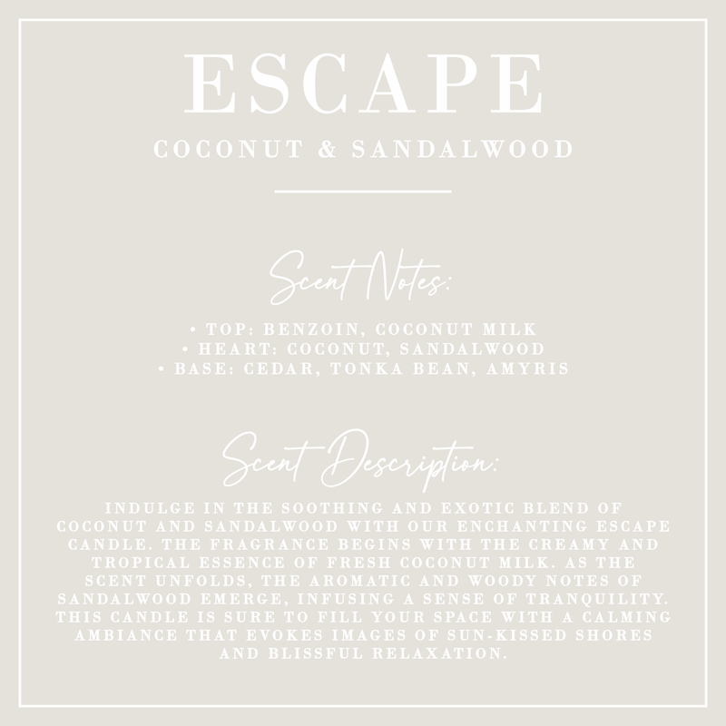 ESCAPE | Coconut + Sandalwood Fluted Candle