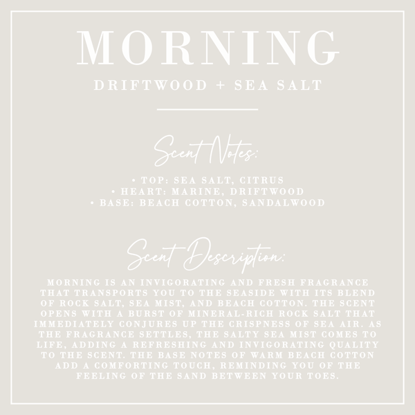 MORNING | Driftwood + Sea Salt Fluted Candle