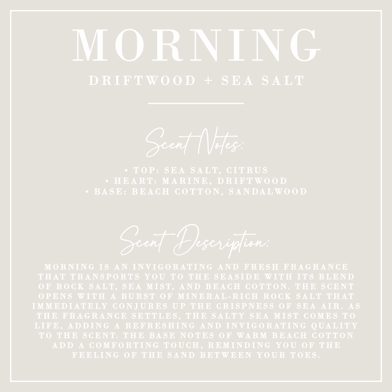 MORNING | Driftwood + Sea Salt Fluted Candle