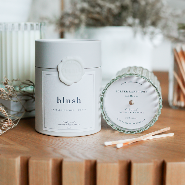BLUSH | Vanilla Orchid + Peony Fluted Candle