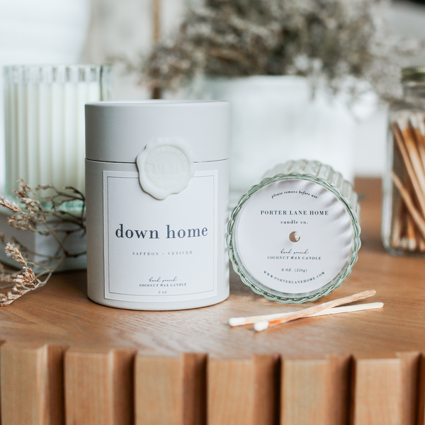 DOWN HOME | Saffron + Vetiver Fluted Candle