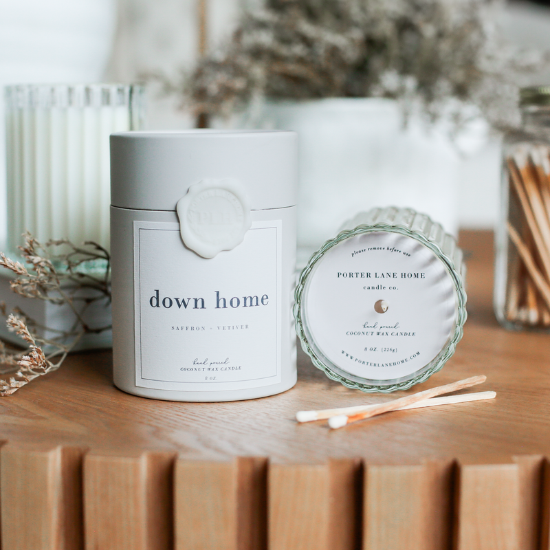 DOWN HOME | Saffron + Vetiver Fluted Candle