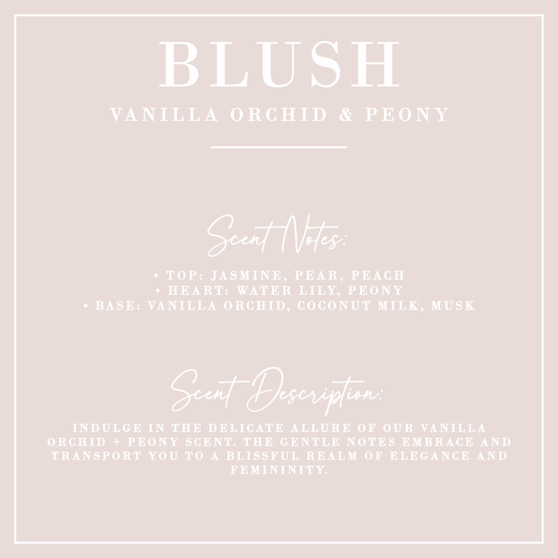 BLUSH | Vanilla Orchid + Peony Fluted Candle