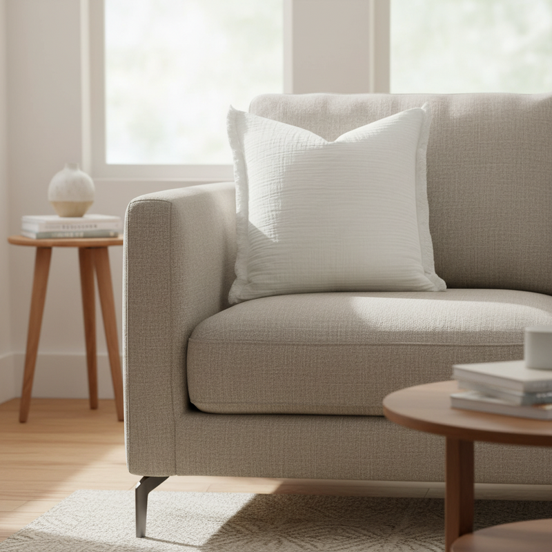 Gauze Fringe Pillow Cover