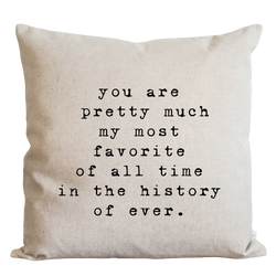 a pillow with a quote on it