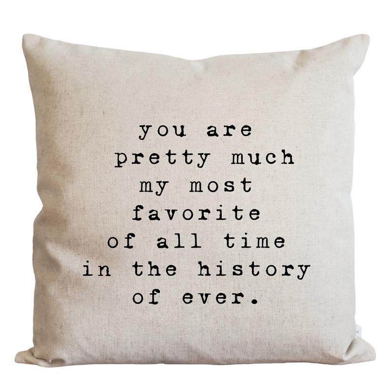 a pillow with a quote on it