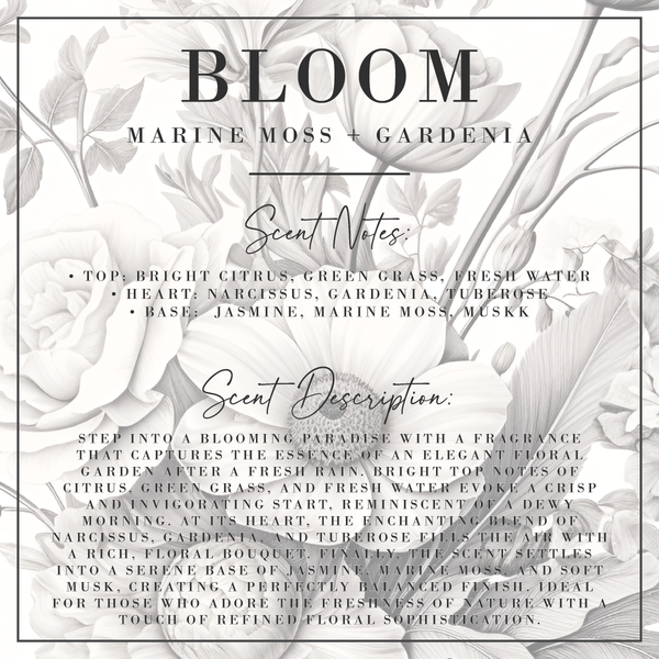BLOOM | Marine Moss + Gardenia Candle