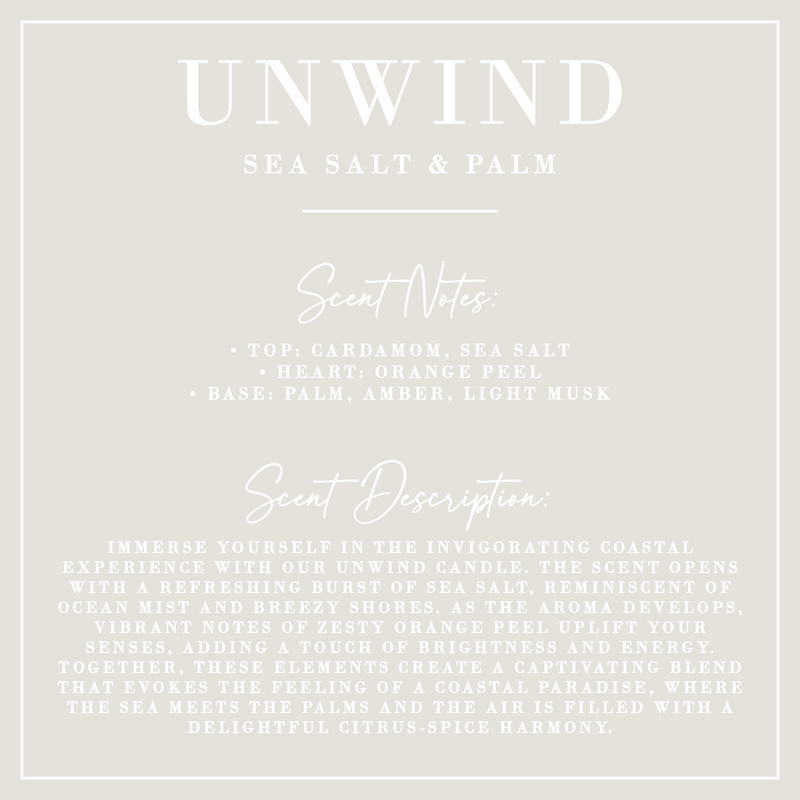 UNWIND | Sea Salt + Palm Fluted Candle