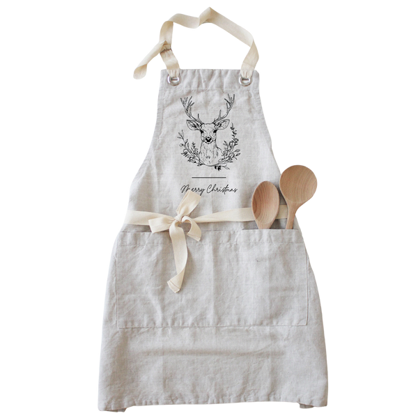 Merry Christmas Deer Apron