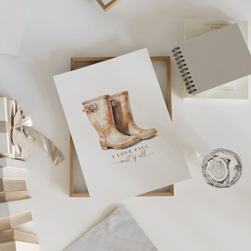 Fall Boots Art Print