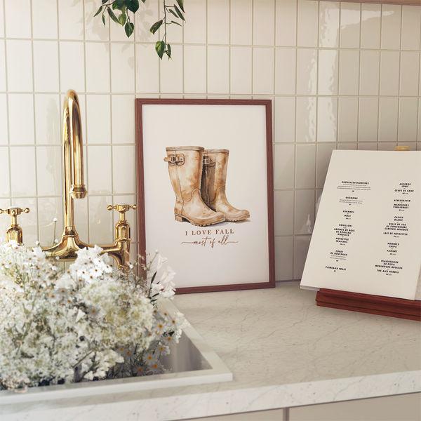 Fall Boots Art Print