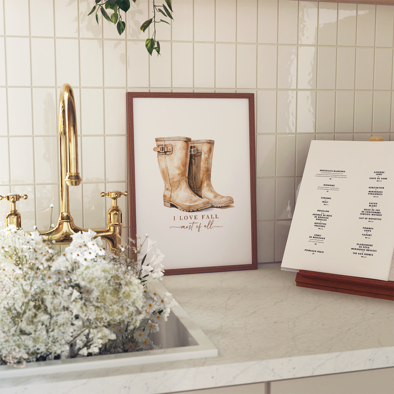 Fall Boots Art Print