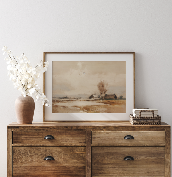 Fall Field {House} Art Print