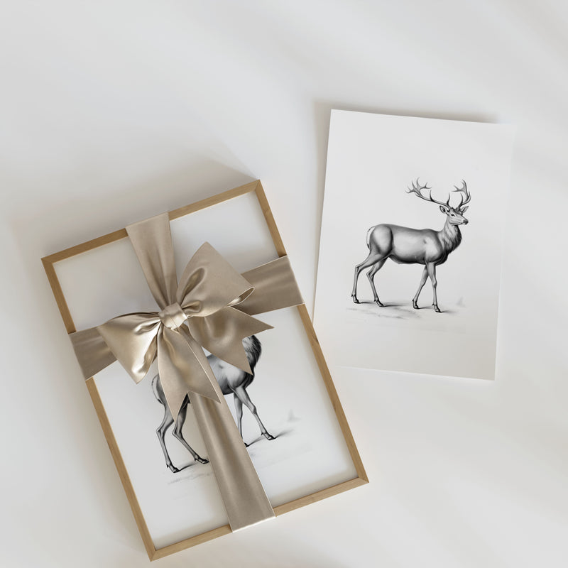 Vintage Deer Art Print
