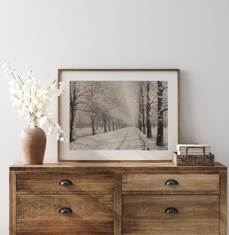Snowy Road Art Print