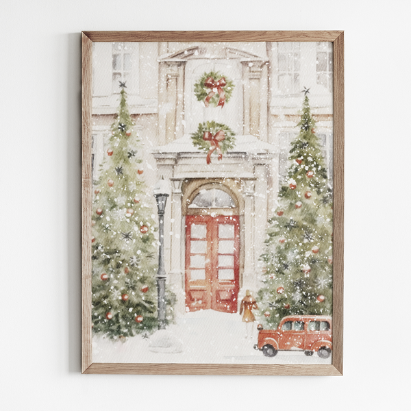 Snowy Doors Art Print