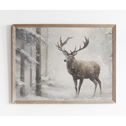Winter Elk Art Print