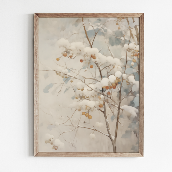 Snow Berry Art Print
