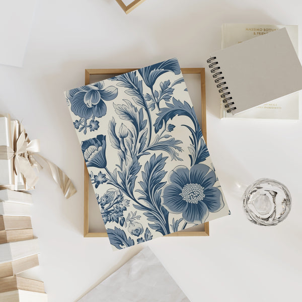 Blue Floral Wallpaper Art Print