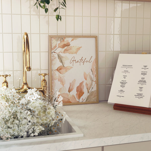 Grateful Leaves Art Print