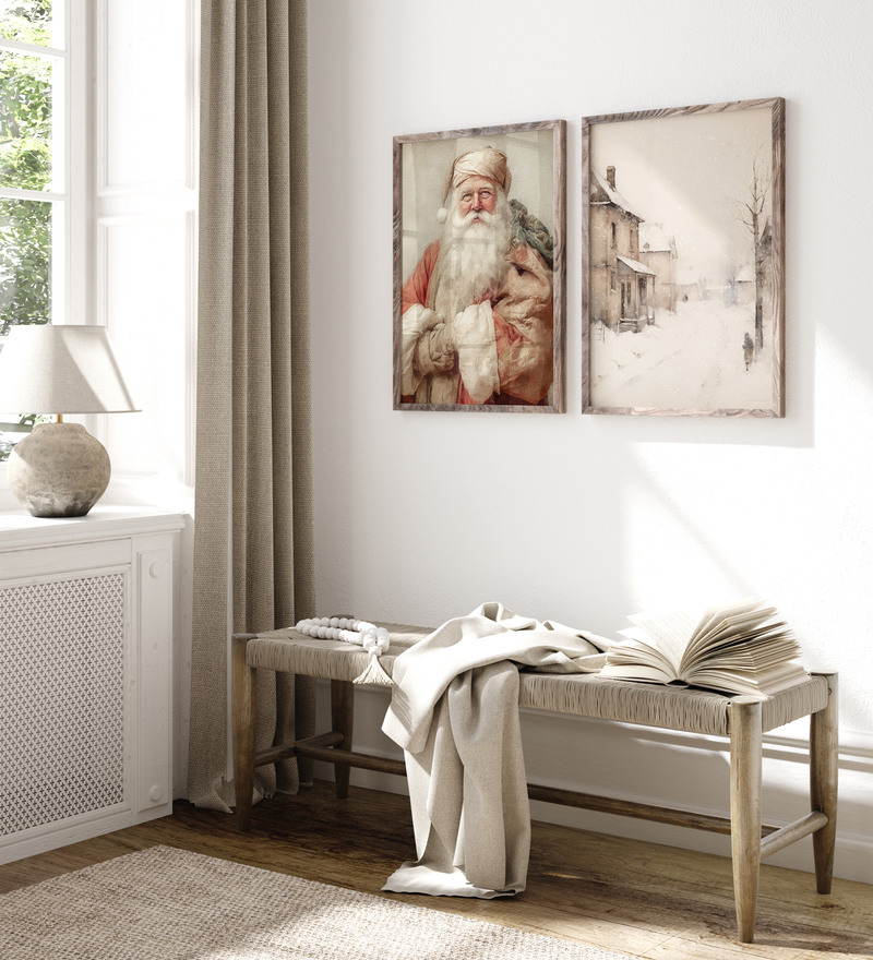 Vintage Santa Art Print