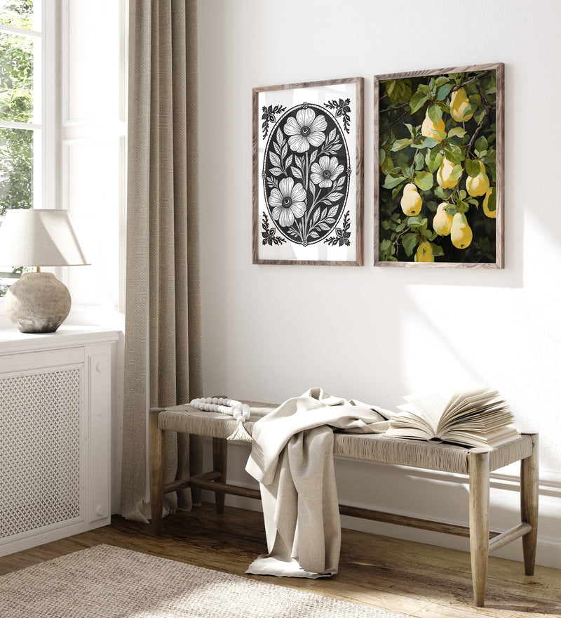 Floral Stamp Art Print