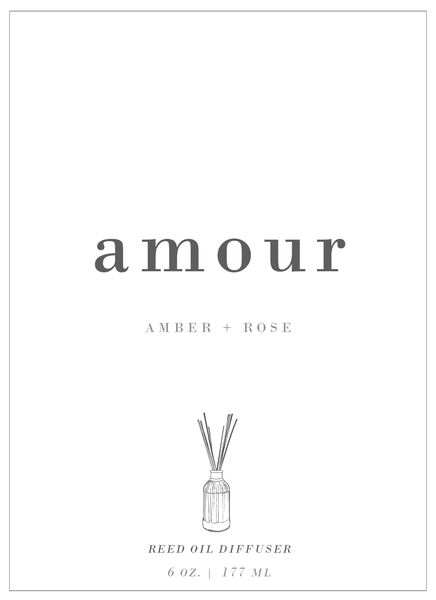 Amour | Amber + Rose Reed Diffuser – Porter Lane Home