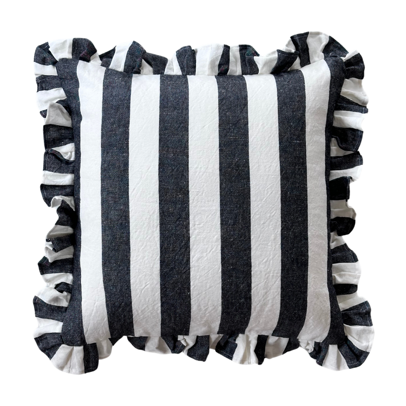 Ruffled Cabana Stripe Pillow Cover Collection