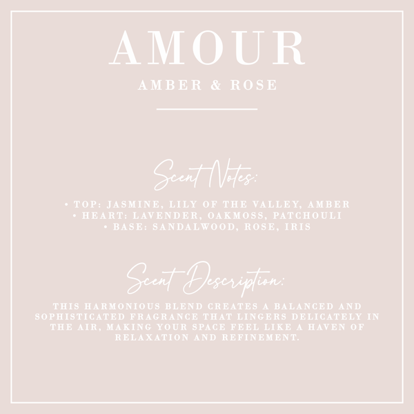 Amour | Amber + Rose Reed Diffuser