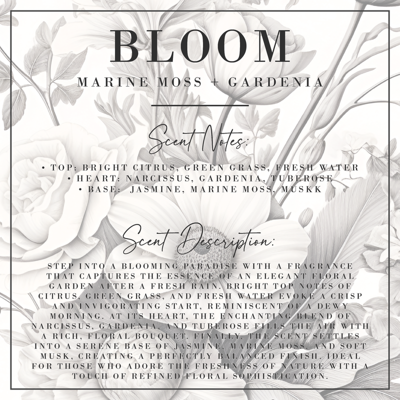 Bloom | Marine Moss + Gardenia Reed Diffuser
