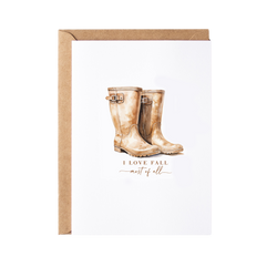 Fall Boots Greeting Card