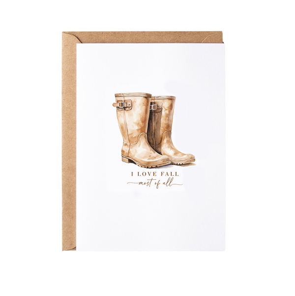 Fall Boots Greeting Card