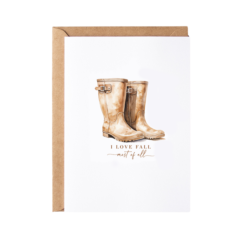 Fall Boots Greeting Card