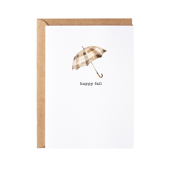 Happy Fall Umbrella Greeting Card
