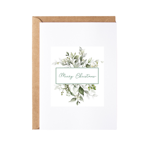 Merry Christmas Greenery Greeting Card