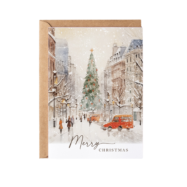 Merry Christmas City Greeting Card